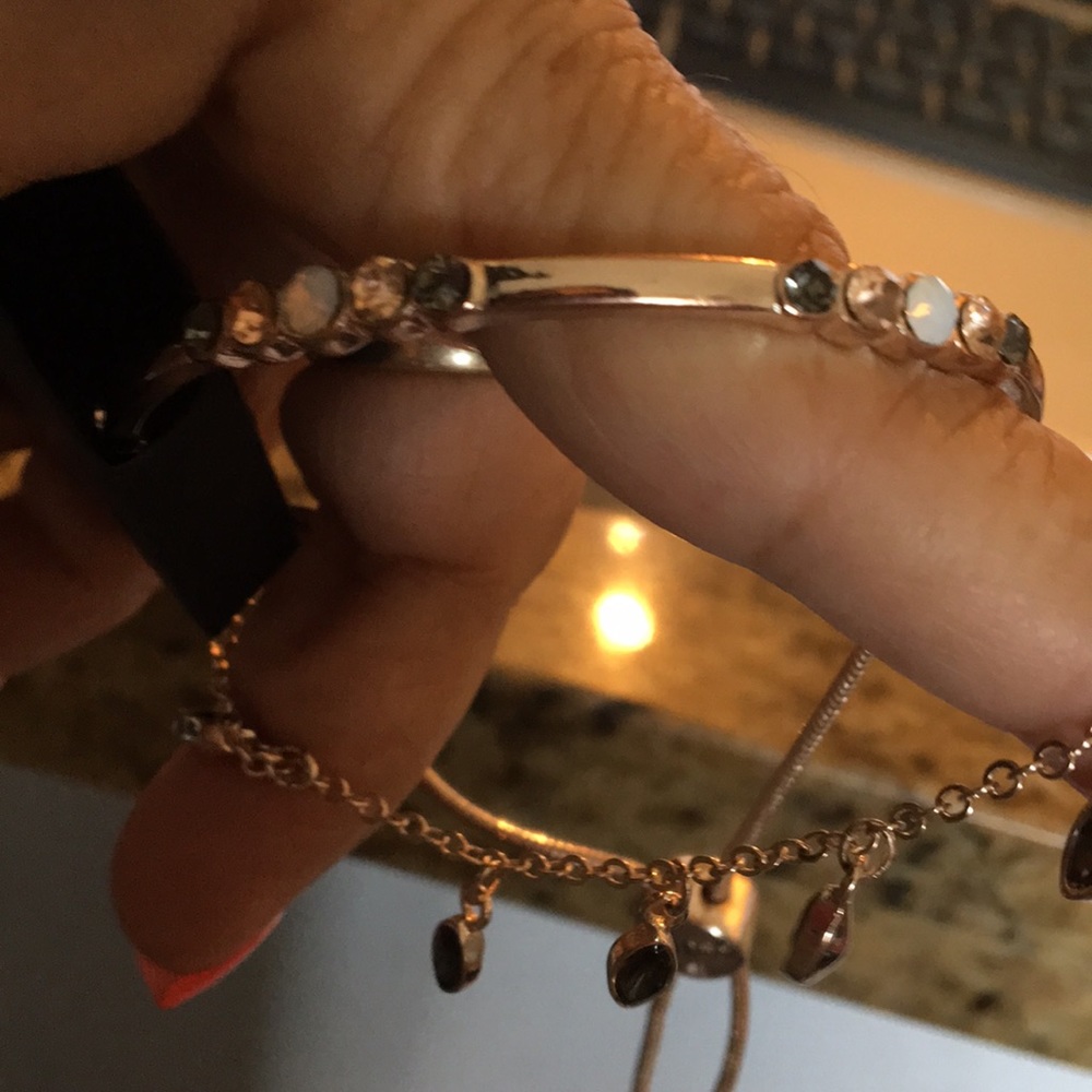 2 Guess Mixed Bracelets Stones & Chain Adjustable